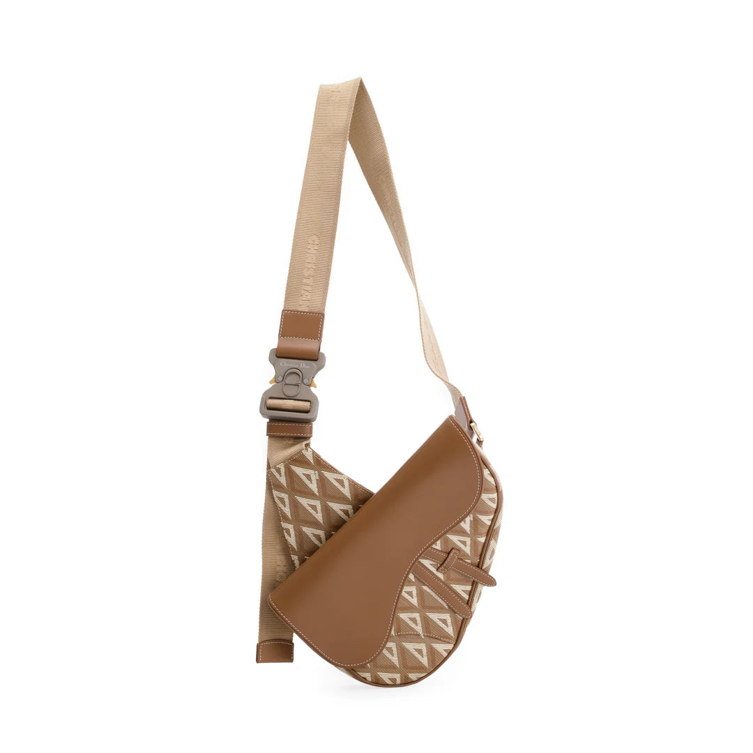 2021 CD Diamond Coated Canvas Saddle Bag