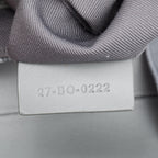 2022 Grey Calfskin Leather CD Diamond Coated Canvas Mini Saddle Crossbody Bag
