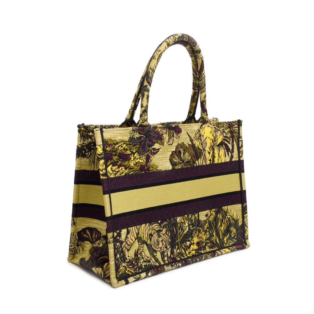 2023 Medium Toile de Jouy Voyage Embroidery Canvas Book Tote w/ Box &amp; Receipt