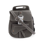 Grey Leather Mini Gallop Backpack w/ Box