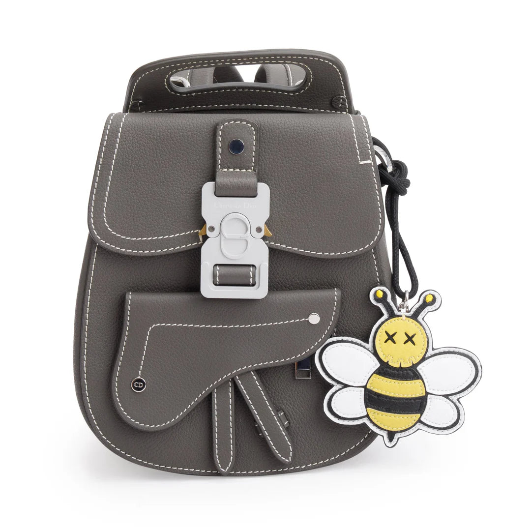 Grey Leather Mini Gallop Backpack w/ Box
