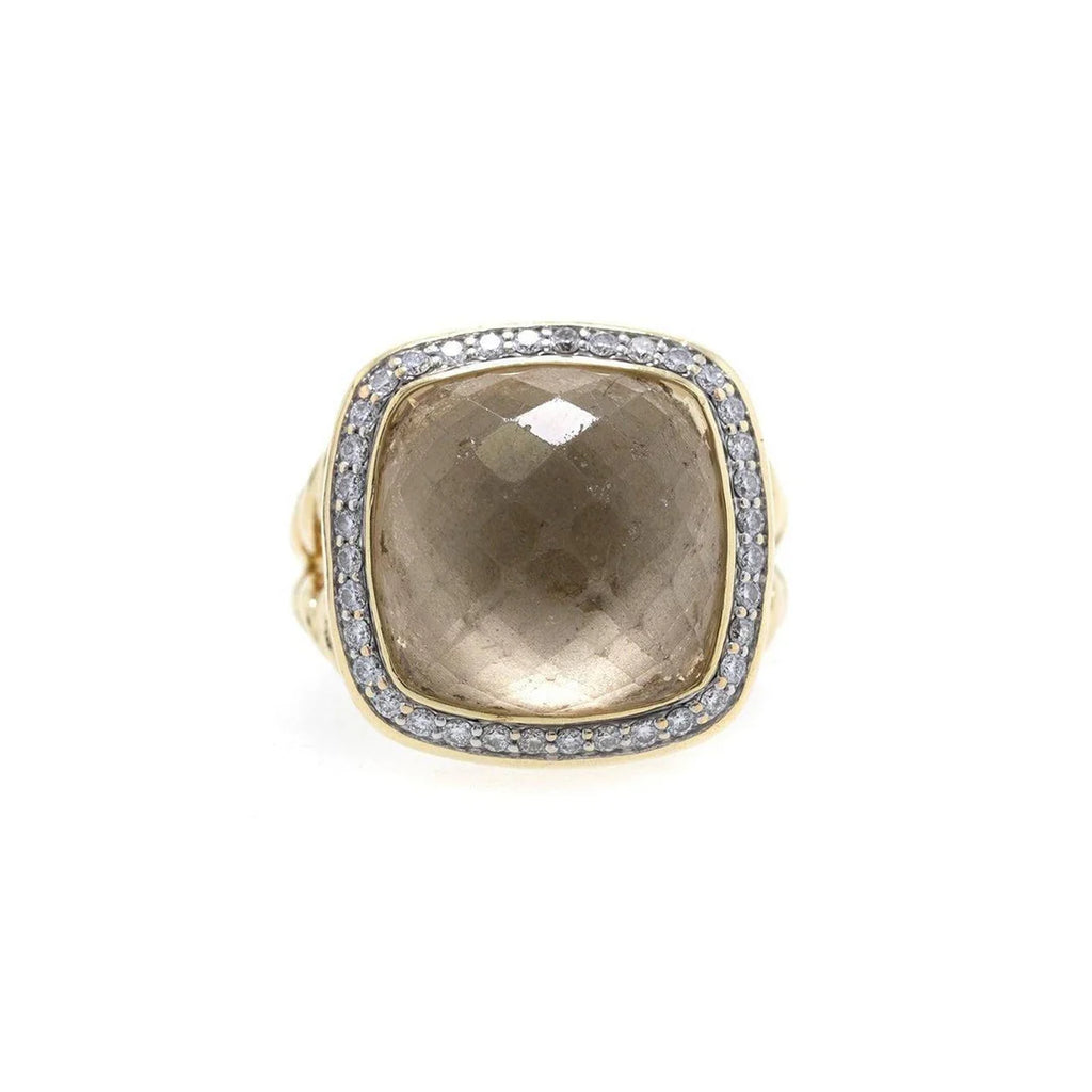 18k Gold Albion Ring with Citrine and Diamonds