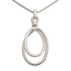 Sterling Silver Diamond Continuance Pendant Necklace