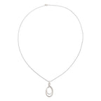 Sterling Silver Diamond Continuance Pendant Necklace