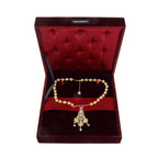 Dolce &amp; Gabbana 18k Yellow Gold Filigree Multicolor Stone Pizzo Necklace w/ Box Coeur Cult Core
