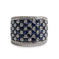 Effy 14k White Gold Blue Sapphire &amp; Diamond Ring, Size 7