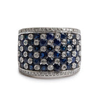 Effy 14k White Gold Blue Sapphire &amp; Diamond Ring, Size 7