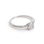 Effy 14k White Gold Cluster Diamond Ring, Size 7.25