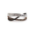 Effy 14k White Gold Multicolor Diamond Crossover Ring, Size 7 Coeur Cult Core