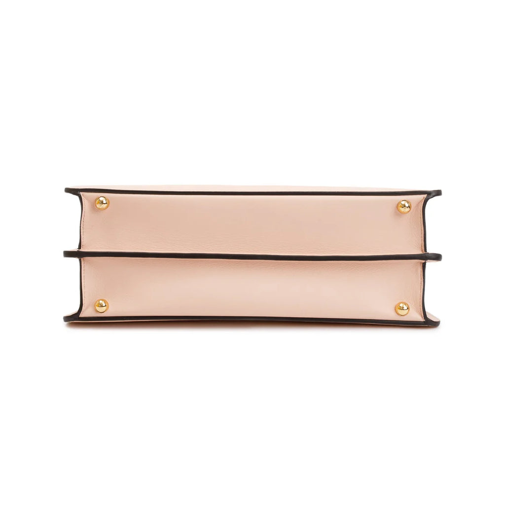 2022 Pink Calfskin Leather Medium Peekaboo Bag with Tortoise Detail w/ Strap &amp; Box