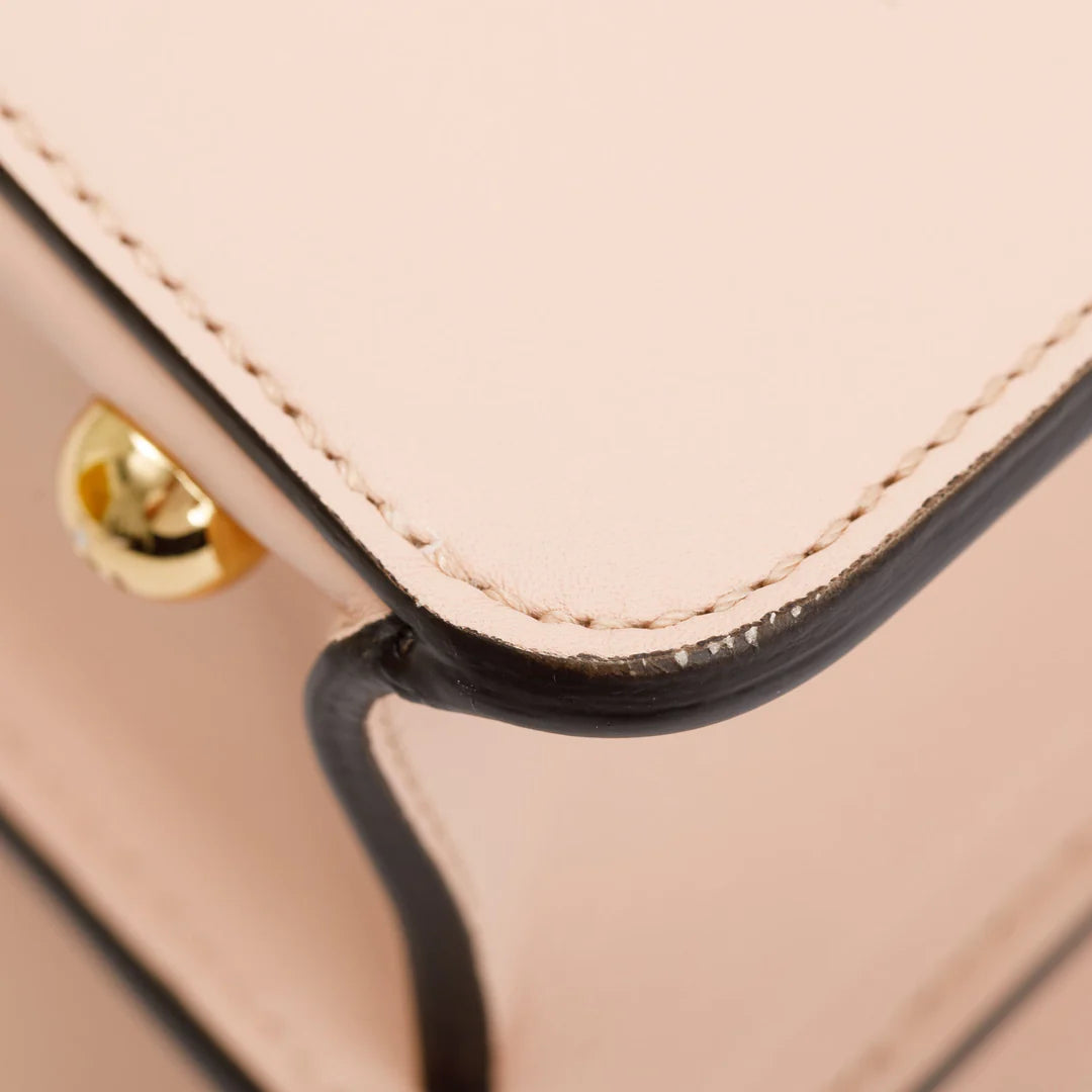 2022 Pink Calfskin Leather Medium Peekaboo Bag with Tortoise Detail w/ Strap &amp; Box