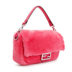 Pink Shearling Baguette NM Shoulder Bag Coeur Cult Core