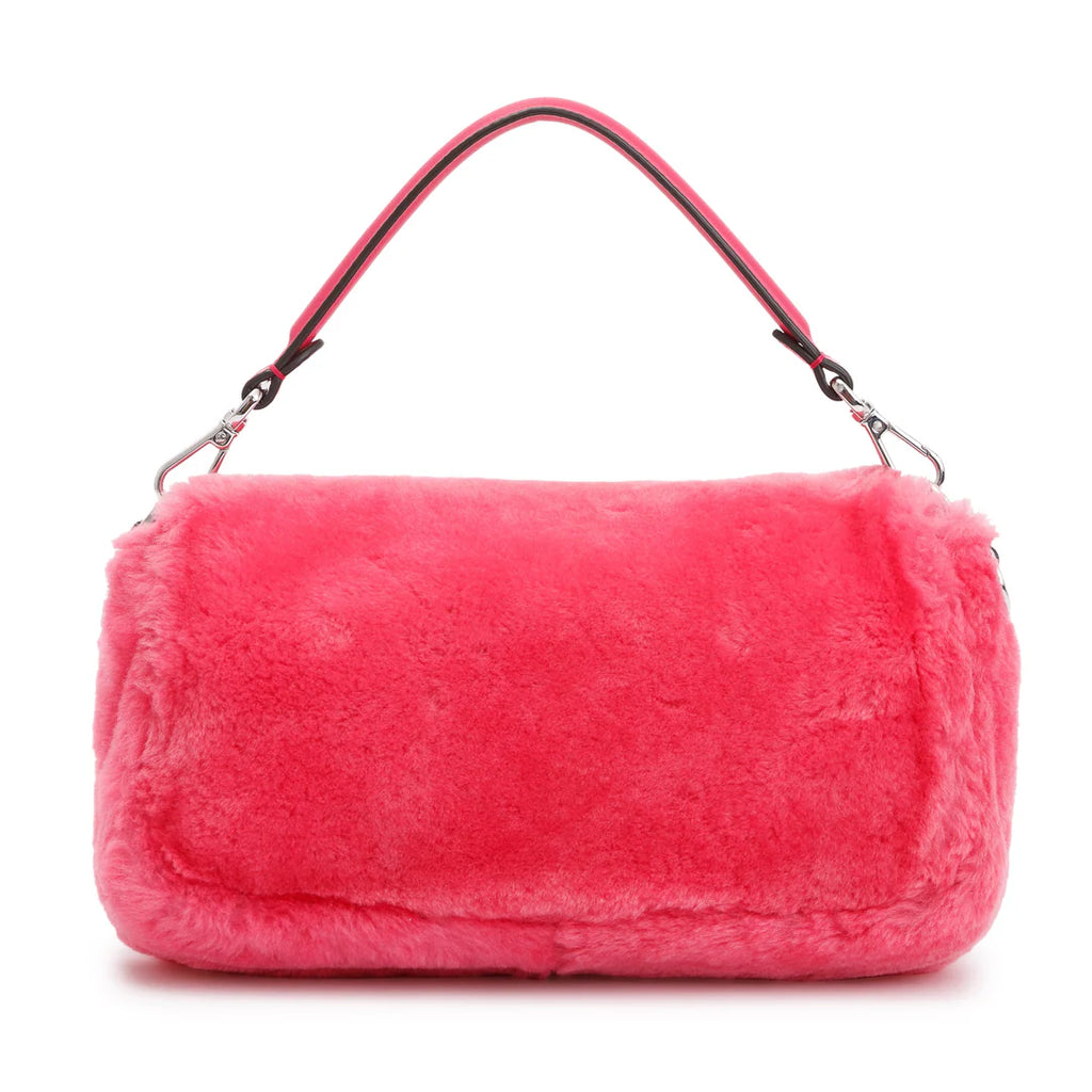 Pink Shearling Baguette NM Shoulder Bag Coeur Cult Core