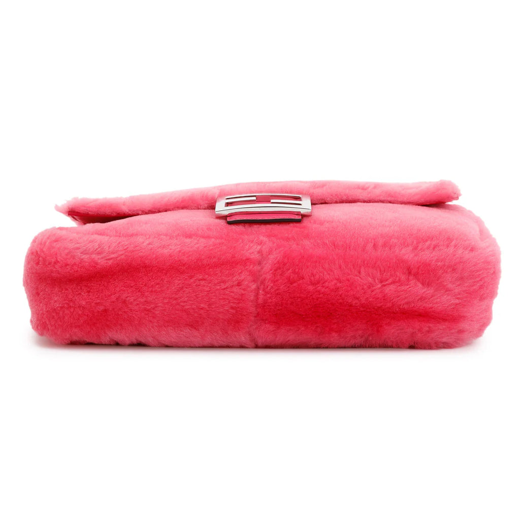 Pink Shearling Baguette NM Shoulder Bag Coeur Cult Core