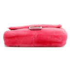 Pink Shearling Baguette NM Shoulder Bag Coeur Cult Core