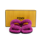 Purple Fur Feel Sandals, Size 36.5 w/ Box