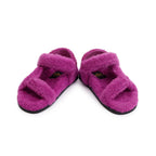Purple Fur Feel Sandals, Size 36.5 w/ Box