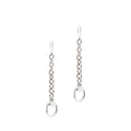 18k White Gold Horsebit Drop Earrings