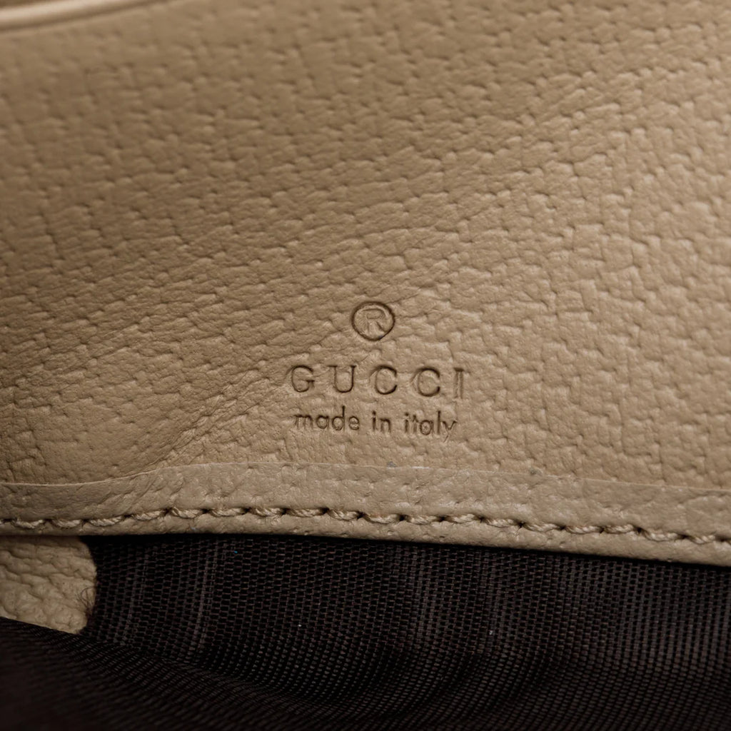 Beige GG Supreme Web Ophidia Zip Around Wallet