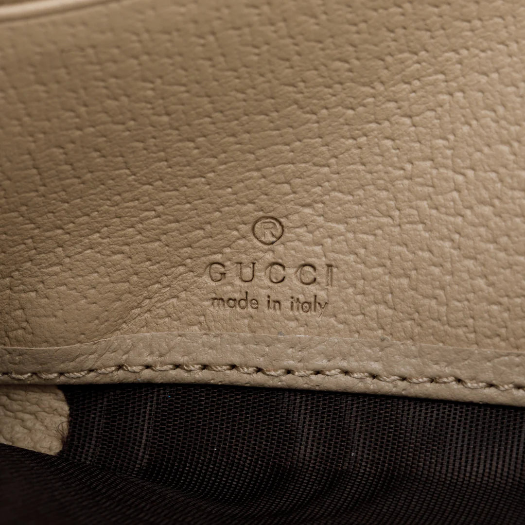 Beige GG Supreme Web Ophidia Zip Around Wallet