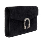 Black GG Velvet Mini Dionysus Wallet on Chain w/ Box