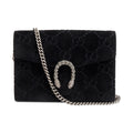 Black GG Velvet Mini Dionysus Wallet on Chain w/ Box