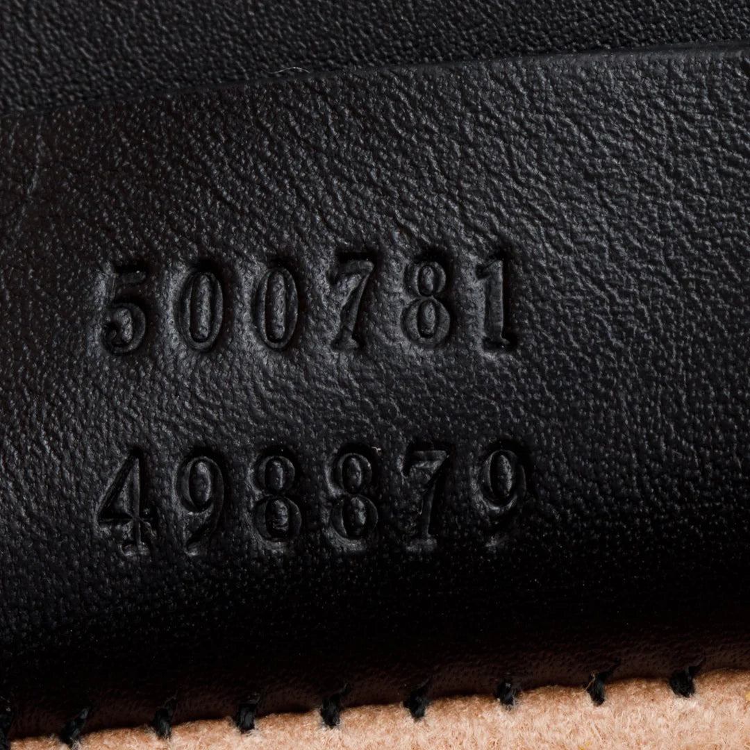 Black/Gold Calfskin Leather GG Supreme Osiride Crossbody Bag