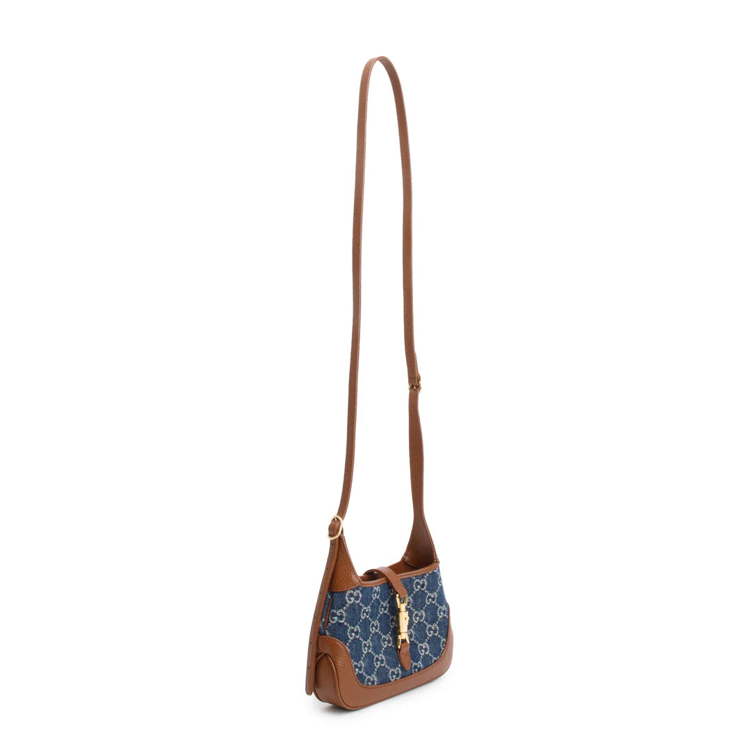 Blue GG Denim Jackie 1961 Mini Shoulder Bag w/ Box