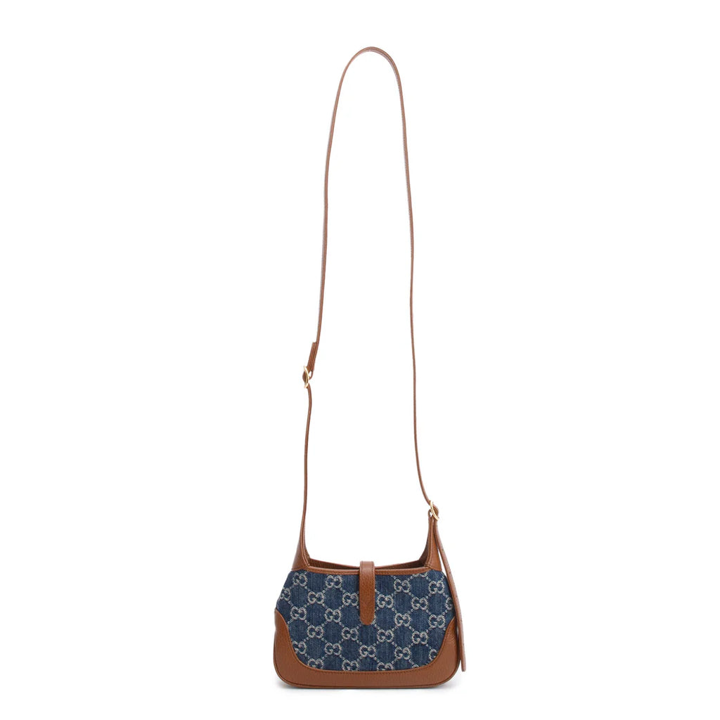 Blue GG Denim Jackie 1961 Mini Shoulder Bag w/ Box