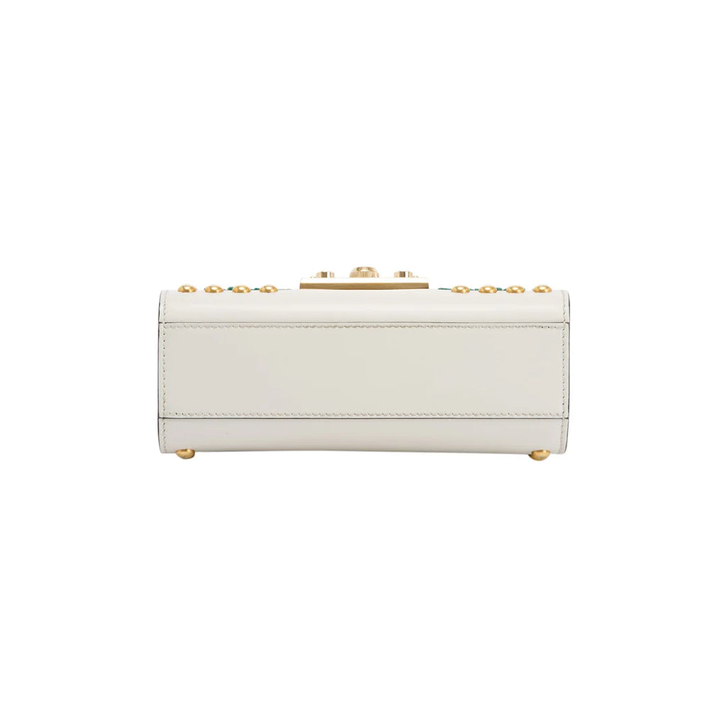 Embroidered Studded Small GG Padlock Shoulder Bag
