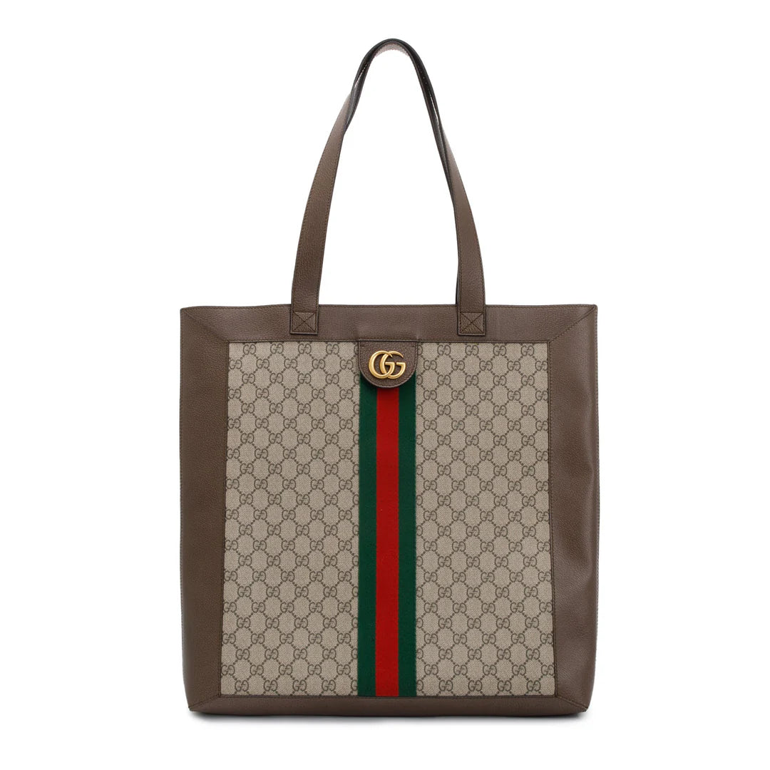 GG Supreme Web Large Soft Ophidia Tote w/ Pouch