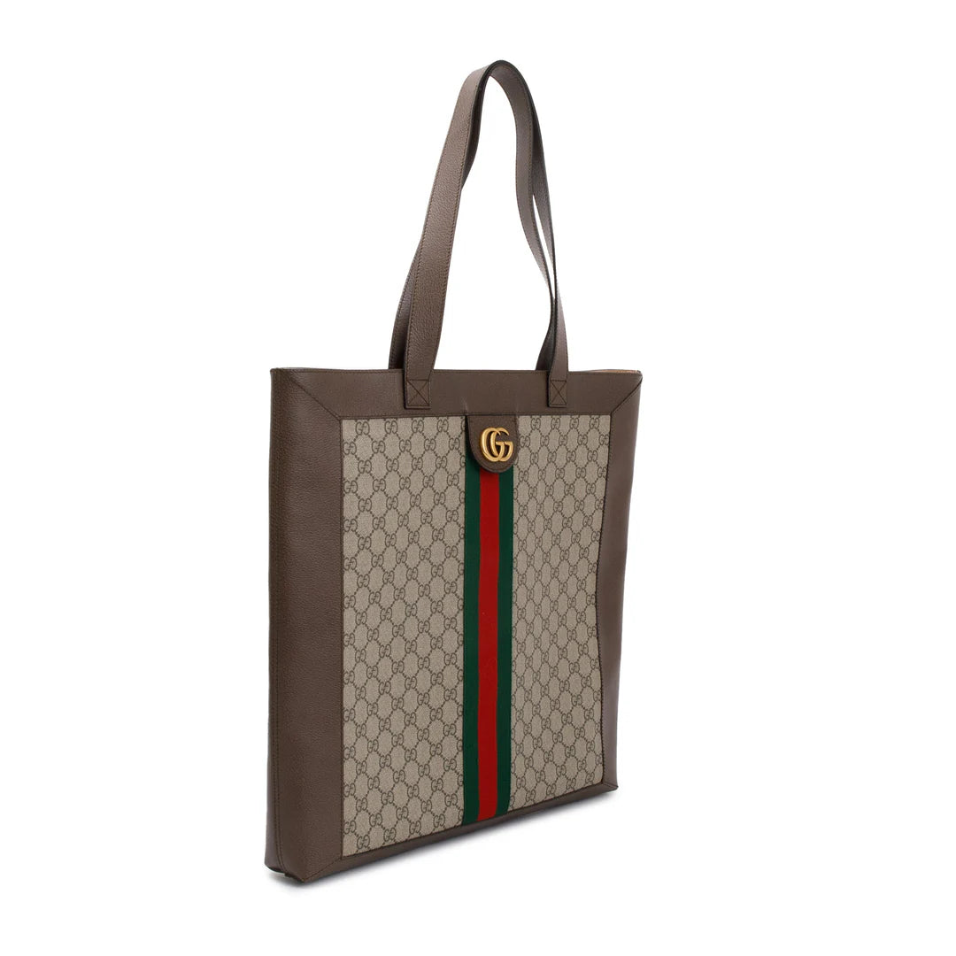 GG Supreme Web Large Soft Ophidia Tote w/ Pouch