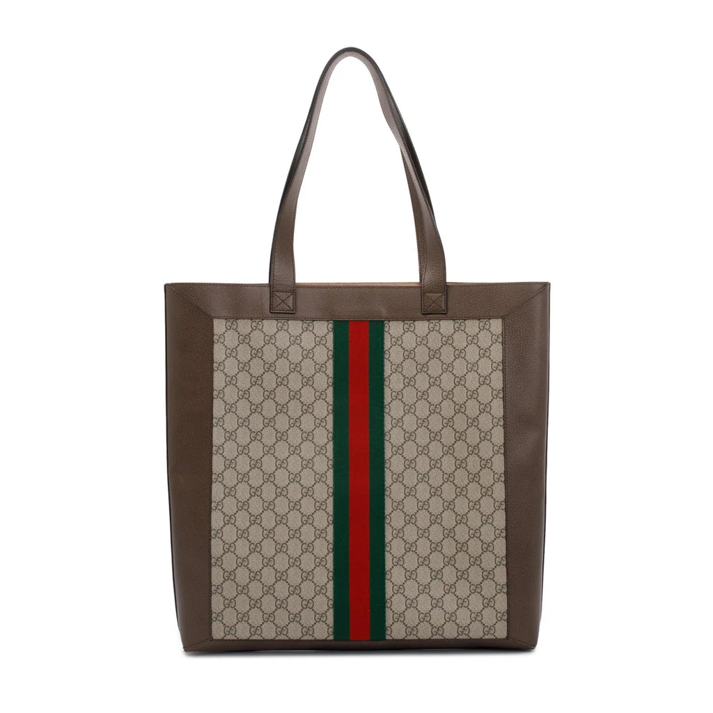 GG Supreme Web Large Soft Ophidia Tote w/ Pouch