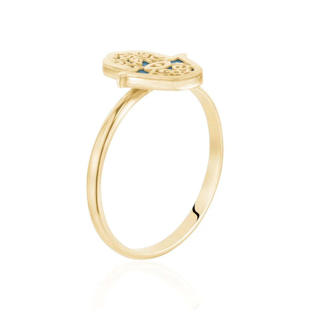 Gold Hamsa Ring Coeur Cult Core