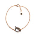 18k Rose Gold Black Spinel Finesse Bracelet w/ Box