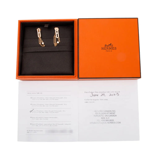 18k Rose Gold Diamond Chaine D'Ancre Chaos Earrings w/ Box