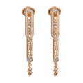 18k Rose Gold Diamond Chaine D'Ancre Chaos Earrings w/ Box