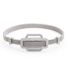 18k White Gold Diamond Attelage d'Or Ribbon Tour Bracelet w/ Box