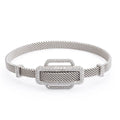 18k White Gold Diamond Attelage d'Or Ribbon Tour Bracelet w/ Box