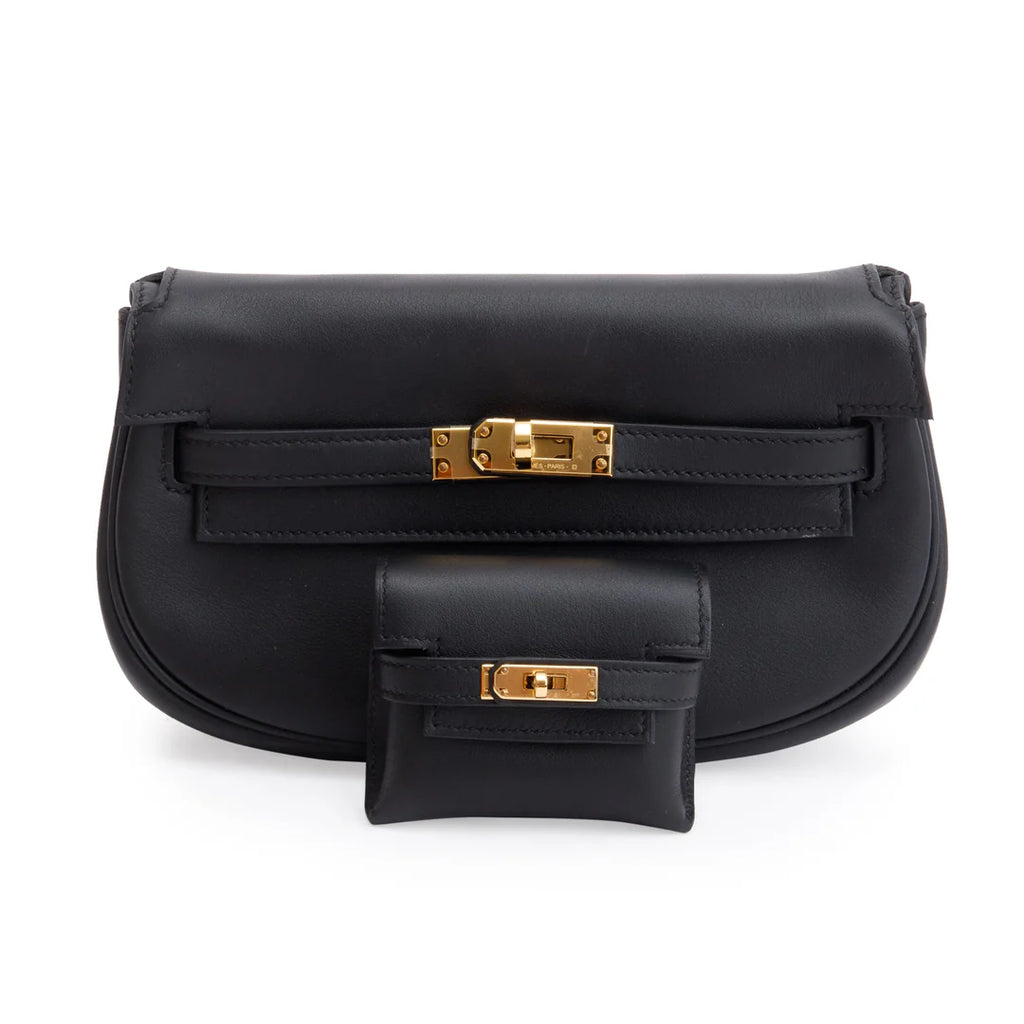 2022 Noir Swift Leather Kelly Moove w/ Pouch &amp; Box