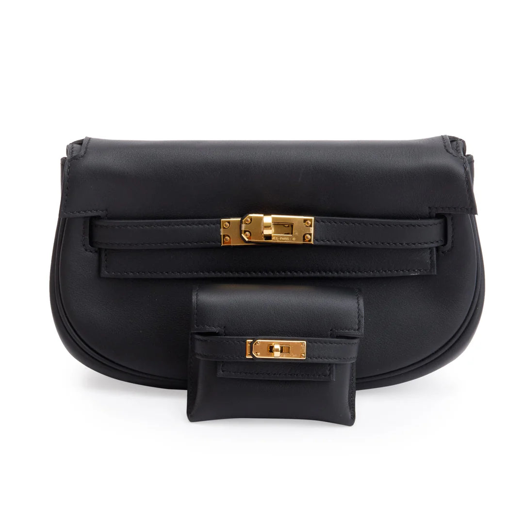 2022 Noir Swift Leather Kelly Moove w/ Pouch &amp; Box