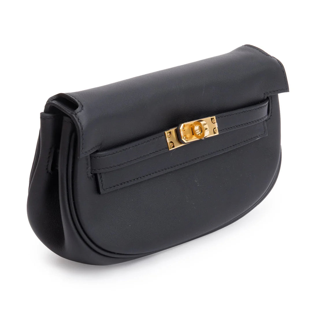 2022 Noir Swift Leather Kelly Moove w/ Pouch &amp; Box