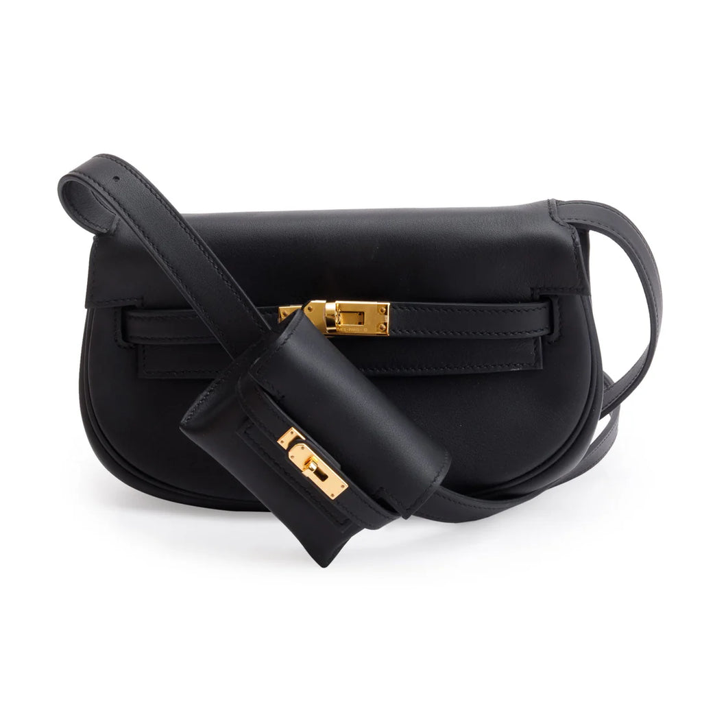 2022 Noir Swift Leather Kelly Moove w/ Pouch &amp; Box