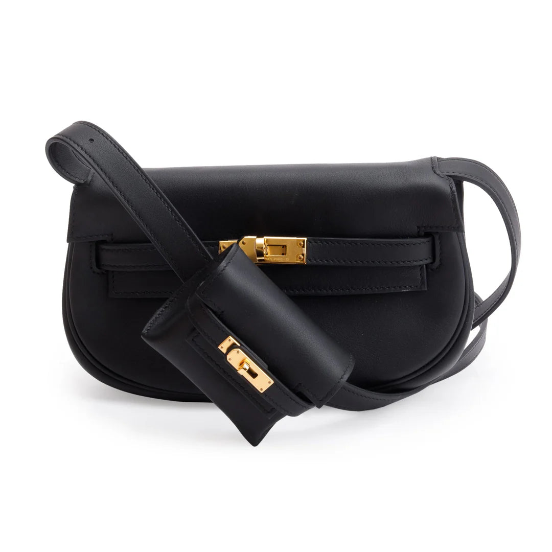 2022 Noir Swift Leather Kelly Moove w/ Pouch &amp; Box