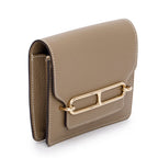 2023 Etoupe Chevre Mysore Roulis Slim Compact Wallet w/ Box, Insert &amp; Receipt