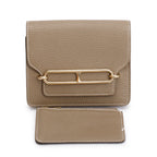 2023 Etoupe Chevre Mysore Roulis Slim Compact Wallet w/ Box, Insert &amp; Receipt