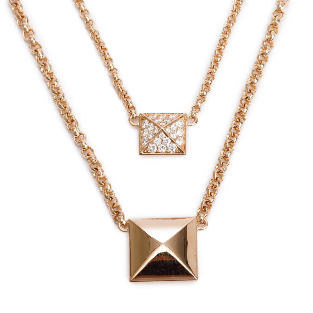 2024 18k Rose Gold Diamond Clou D'H Pendant Necklace w/ Box &amp; Receipt