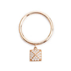 2024 18k Rose Gold Diamond Clou d'H Ring, Small Model Size 54 6.75 w/ Box &amp; Certificate