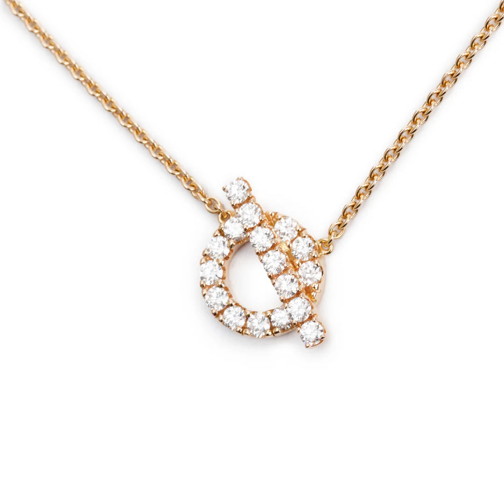 2024 18k Rose Gold Diamond Finesse Pendant Necklace w/ Box &amp; Receipt