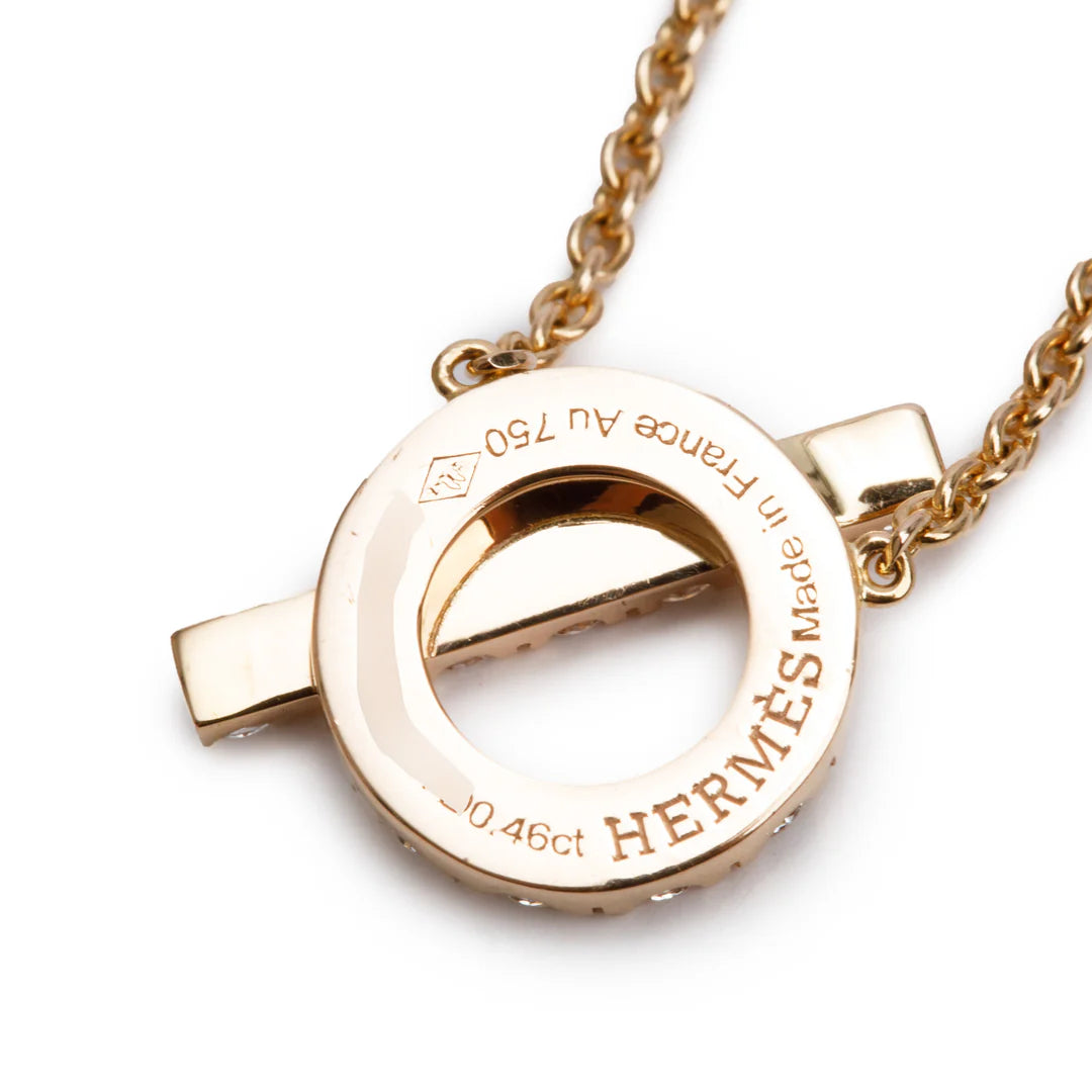 2024 18k Rose Gold Diamond Finesse Pendant Necklace w/ Box &amp; Receipt